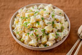 basic potato salad in serving bowl