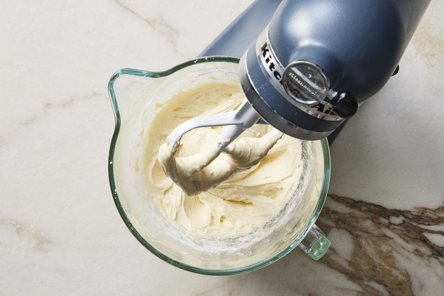 Wet mixture in stand mixer