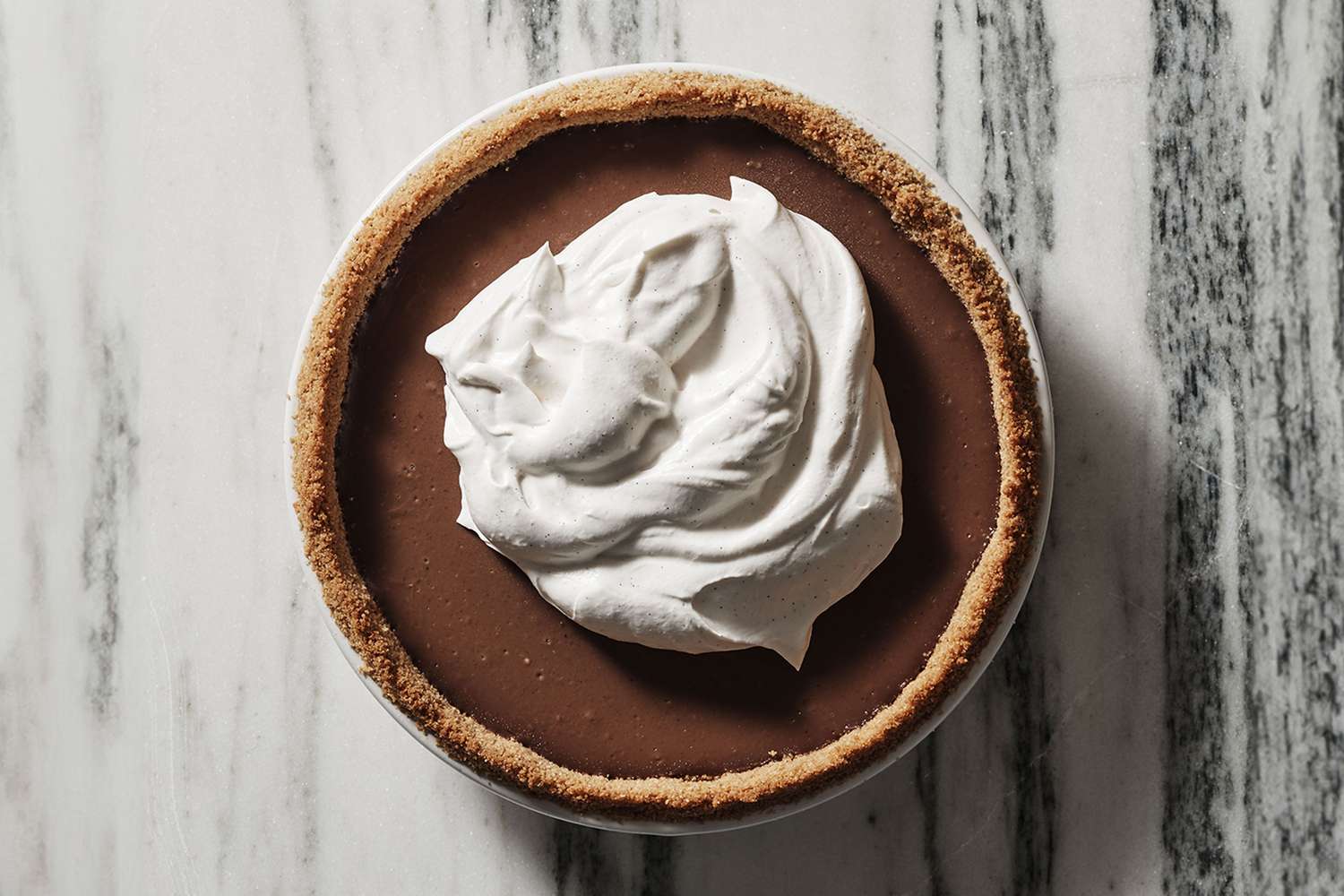 Chocolate Cream Pie with whipped cream