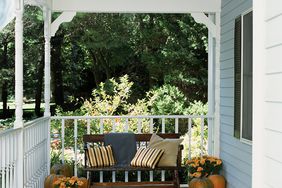 Light blue painted porch