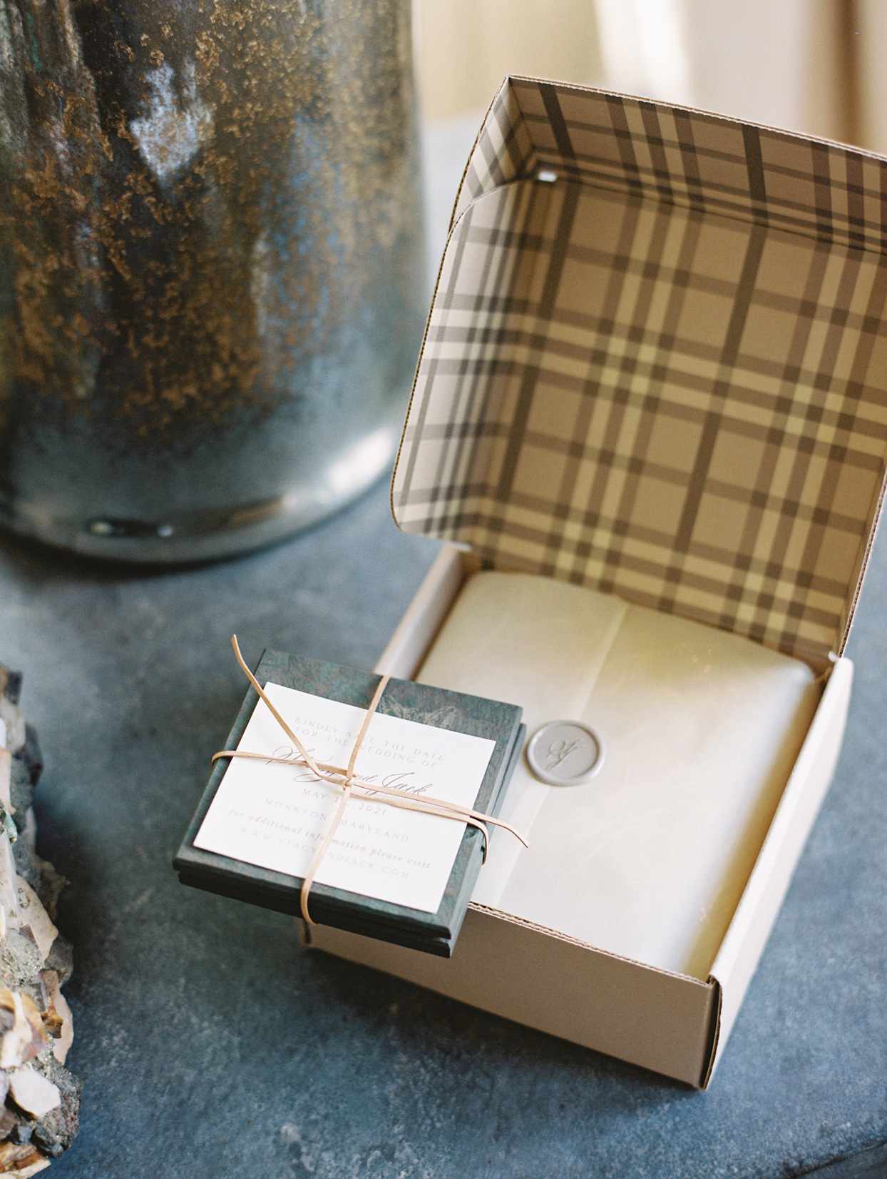 engraved slate coasters save-the-date