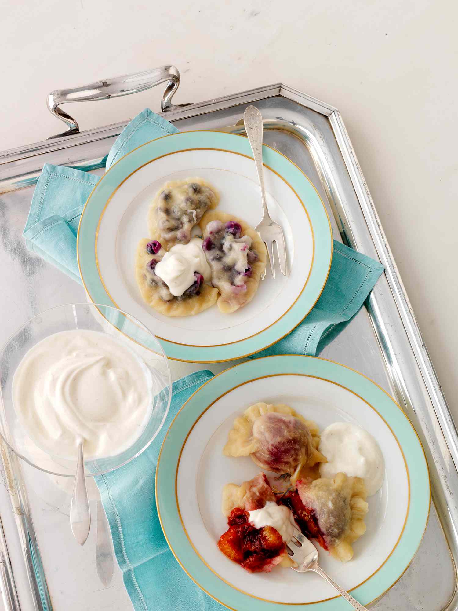 blueberry pierogis
