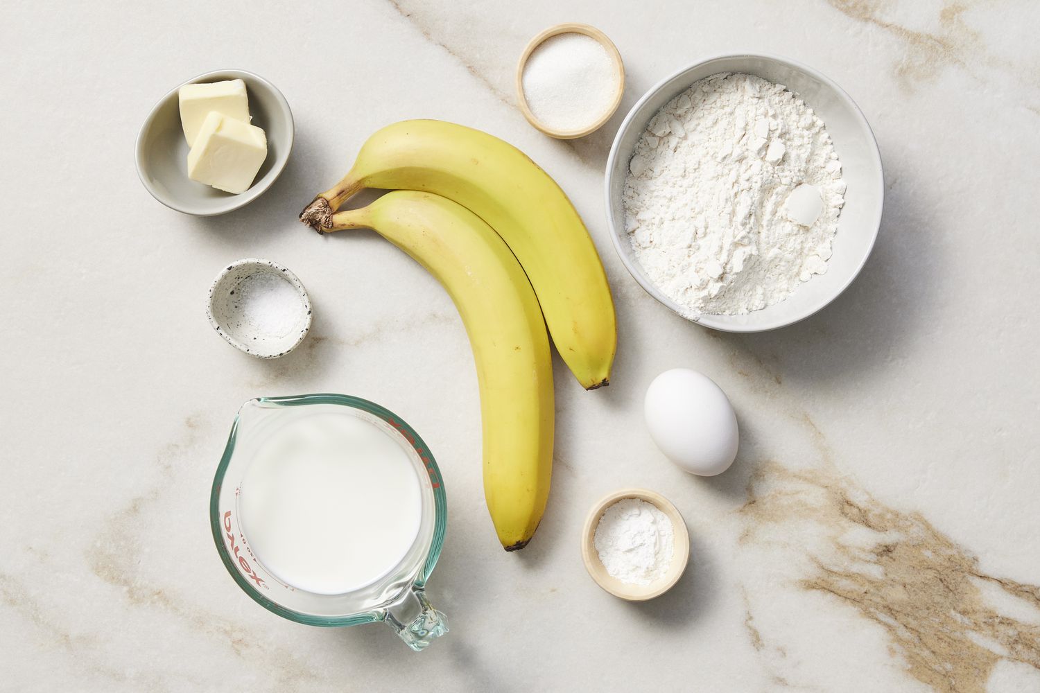 Ingredients for banana pancakes