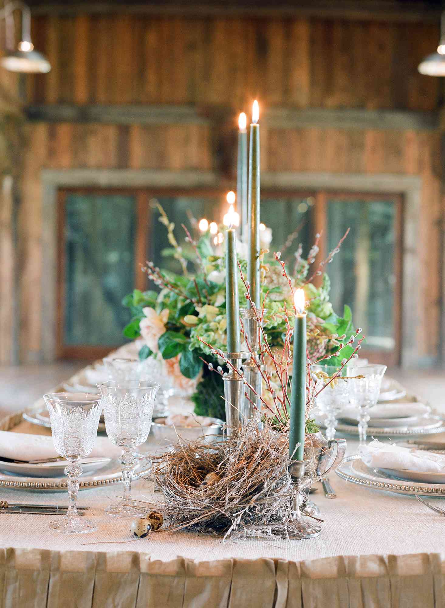 rustic nest centerpiece