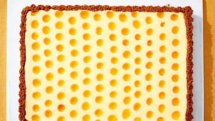 apricot cheesecake tart martha bakes patterned