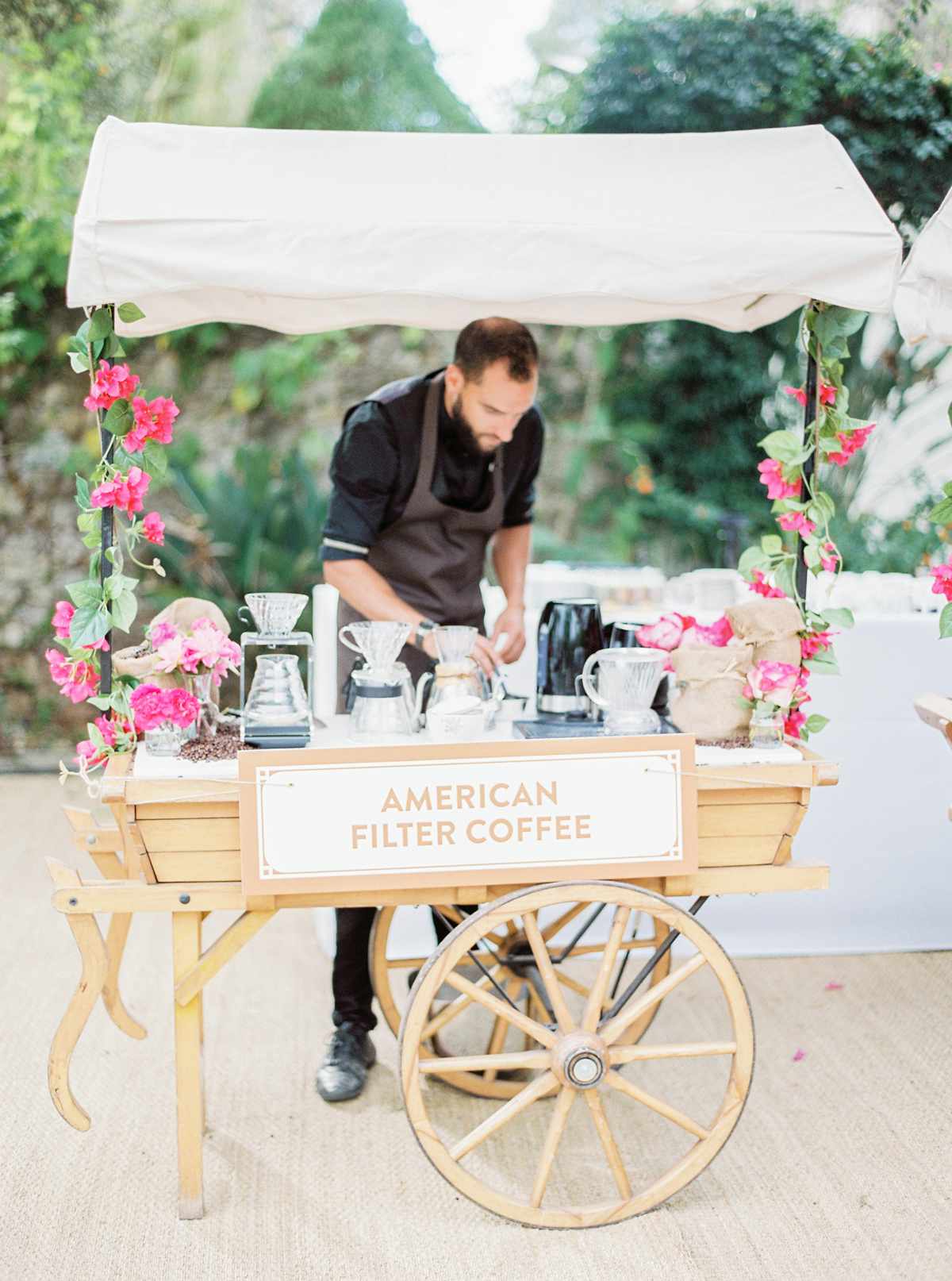 stephanie nikolaus wedding ceremony coffee