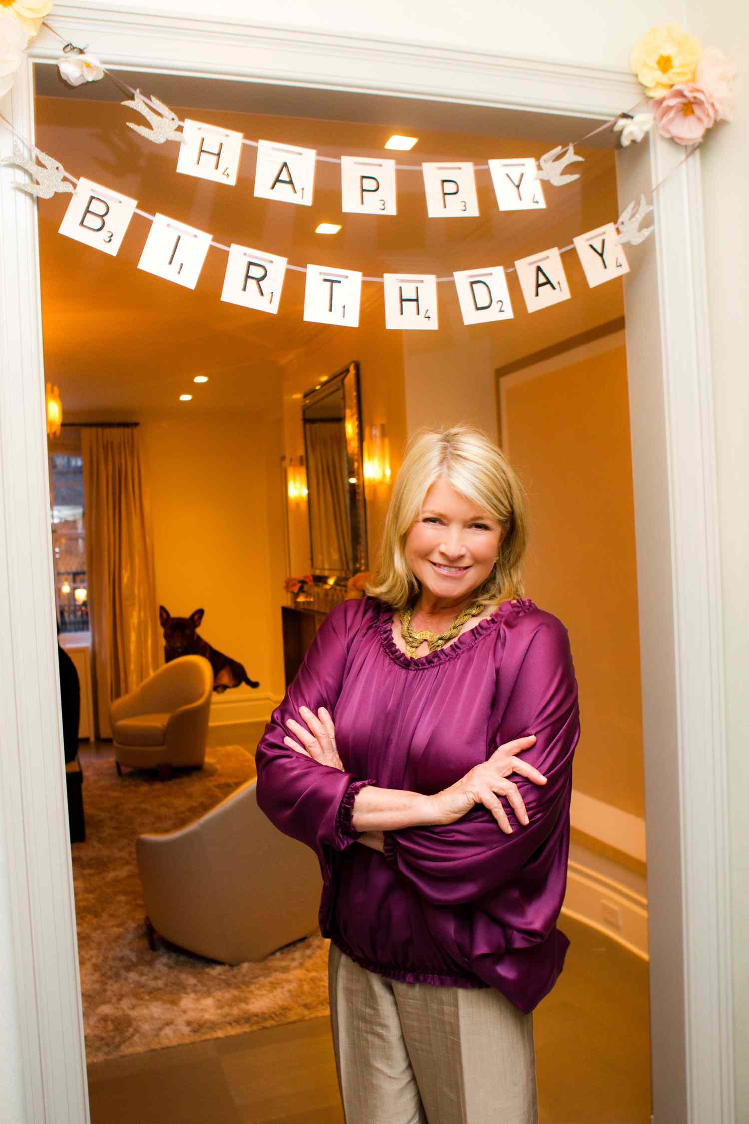 decorvow and a happy birthday banner