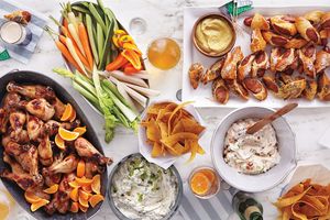 appetizers on coffee table