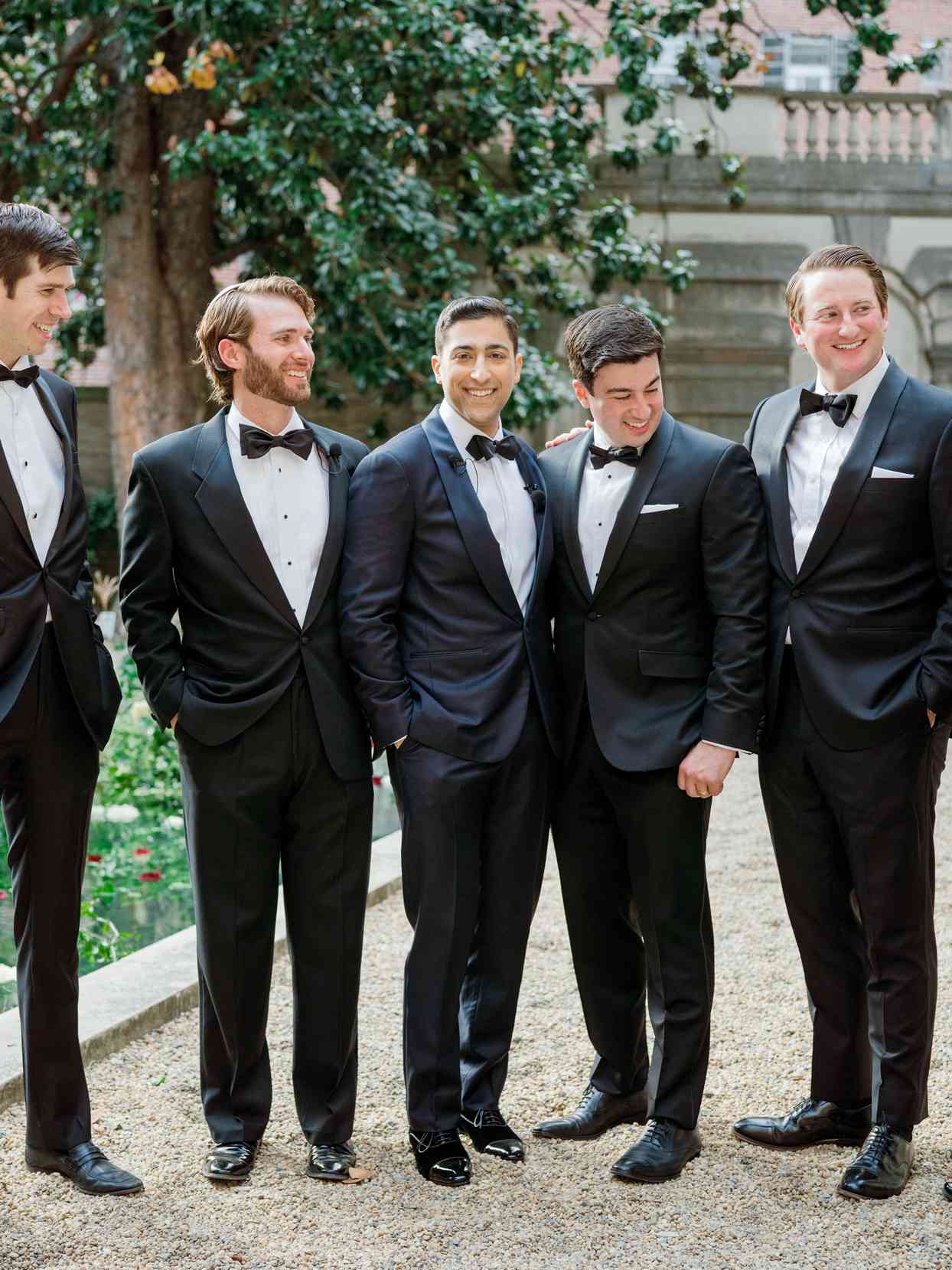 groom and groomsmen wearing tuxedos