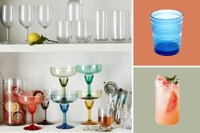 composite of outdoor drinking glasses