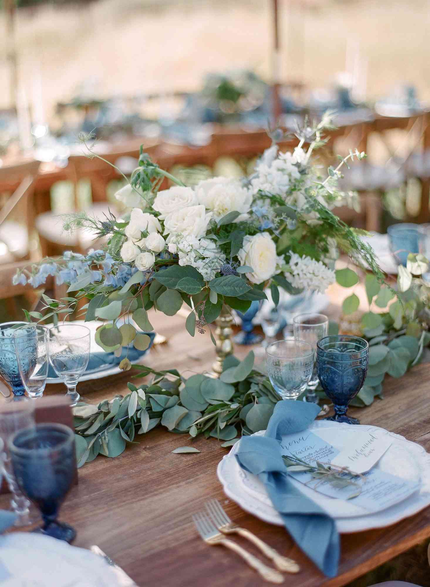 blue placesetting