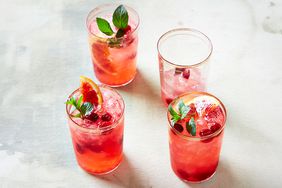 Cranberry blood orange spritzer