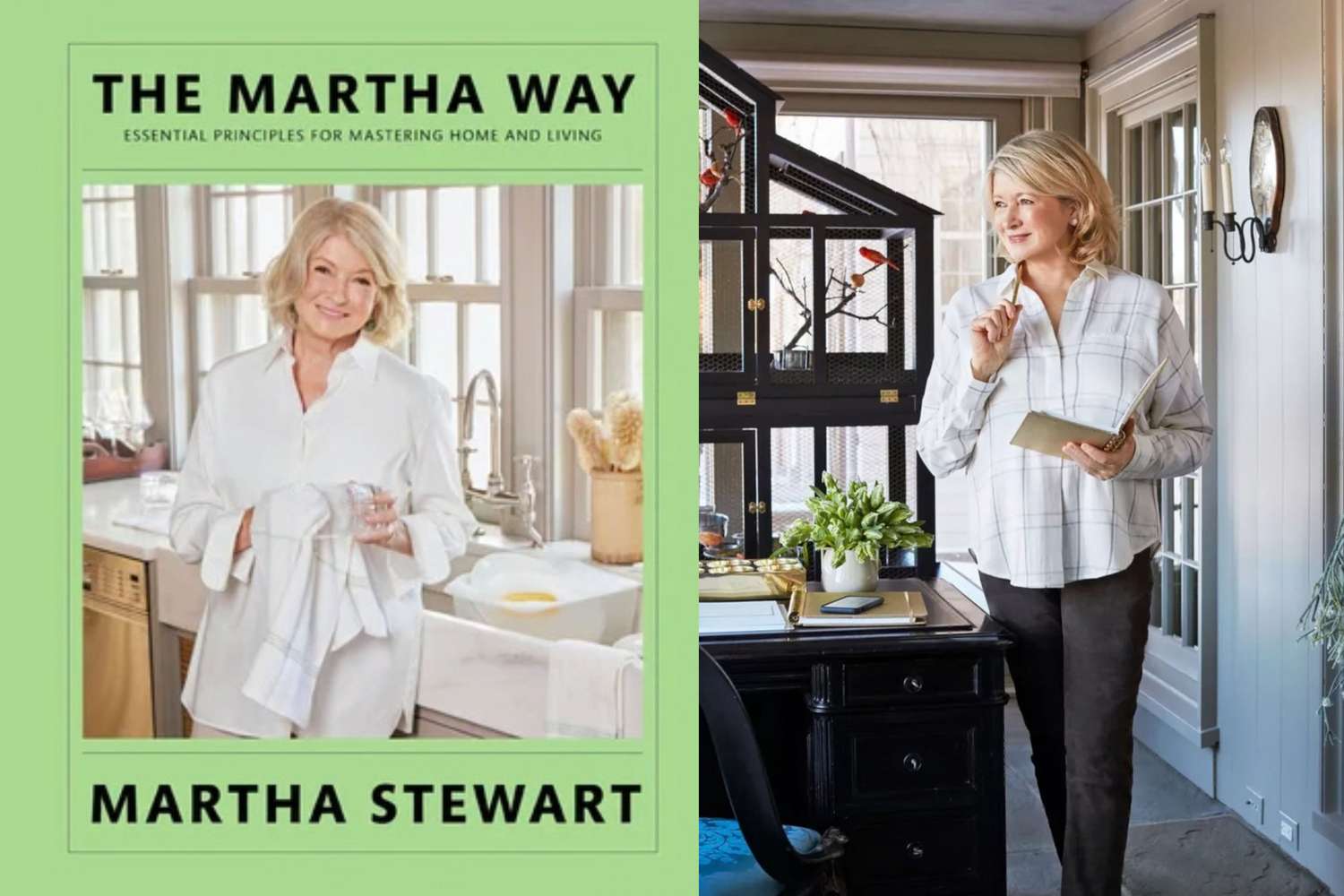 decorvow appears on the cover of a book titled The Martha Way and in a separate image standing in a decorative interior space
