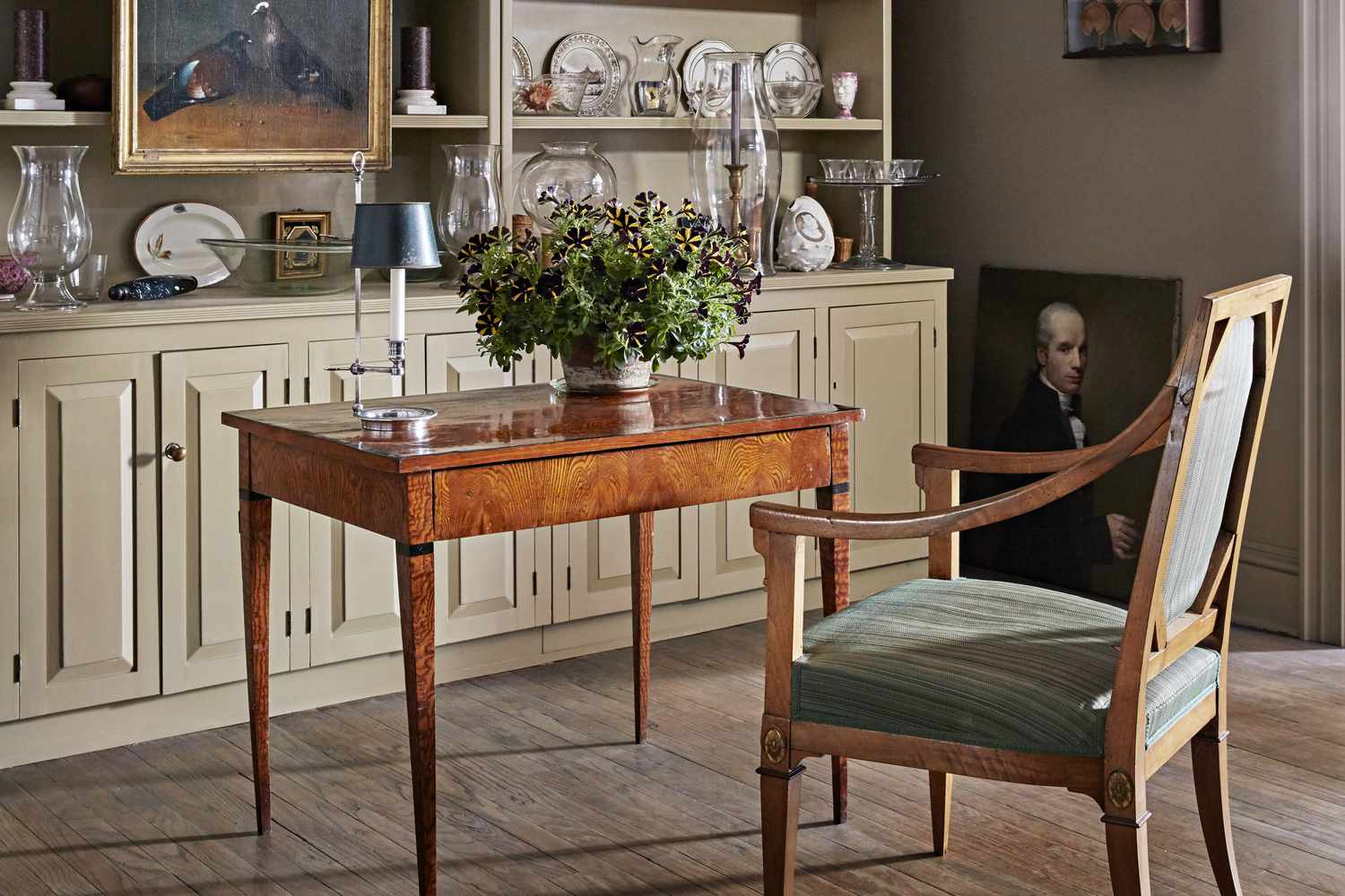 Antique desk and chair