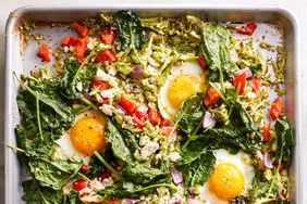 sheet pan vegetable hash with eggs