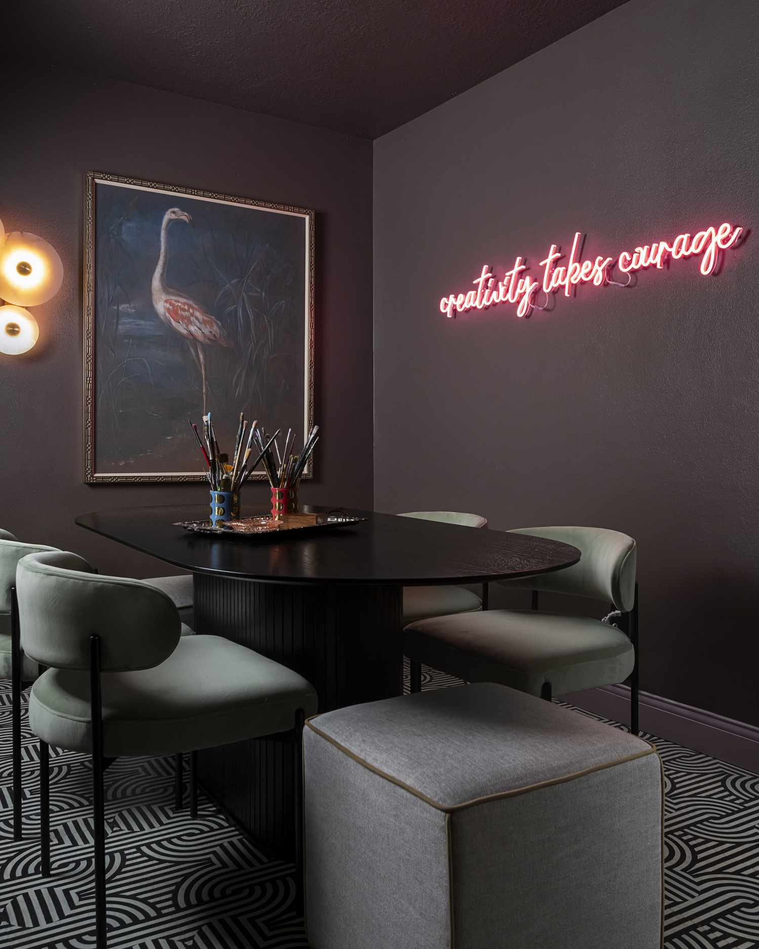 dark color scheme game room