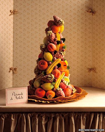 Wedding Cake with Berries, Grapes, Figs, and Pears