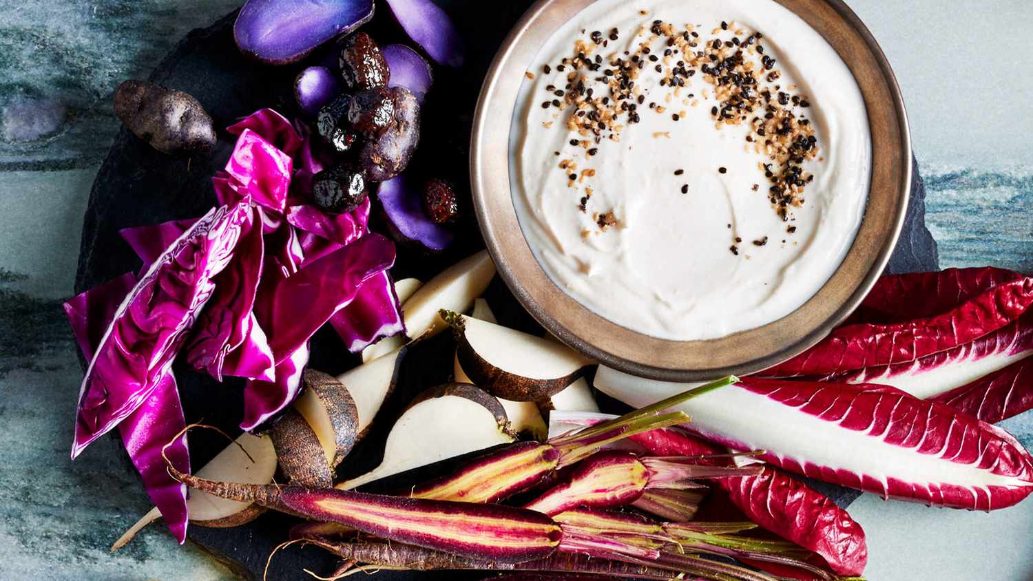Crudites with Miso-Yogurt Dip