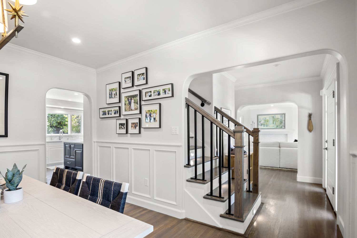 Hallway with family photos