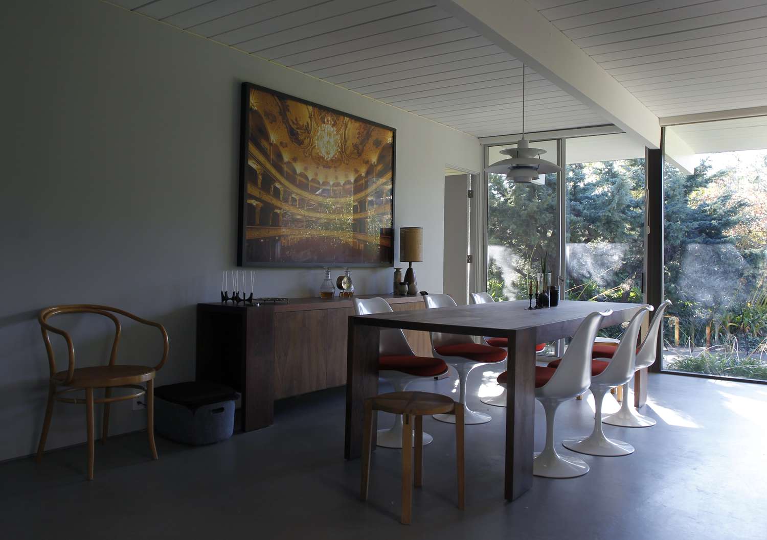 The dining room is seen in Brett and Coralie Wickens' Eichler home at the Upper Lucas Valley neighborhood of San Rafael, Calif. on Saturday, Jan. 12, 2013