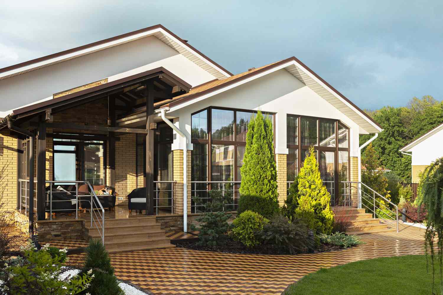 front porch steel railing