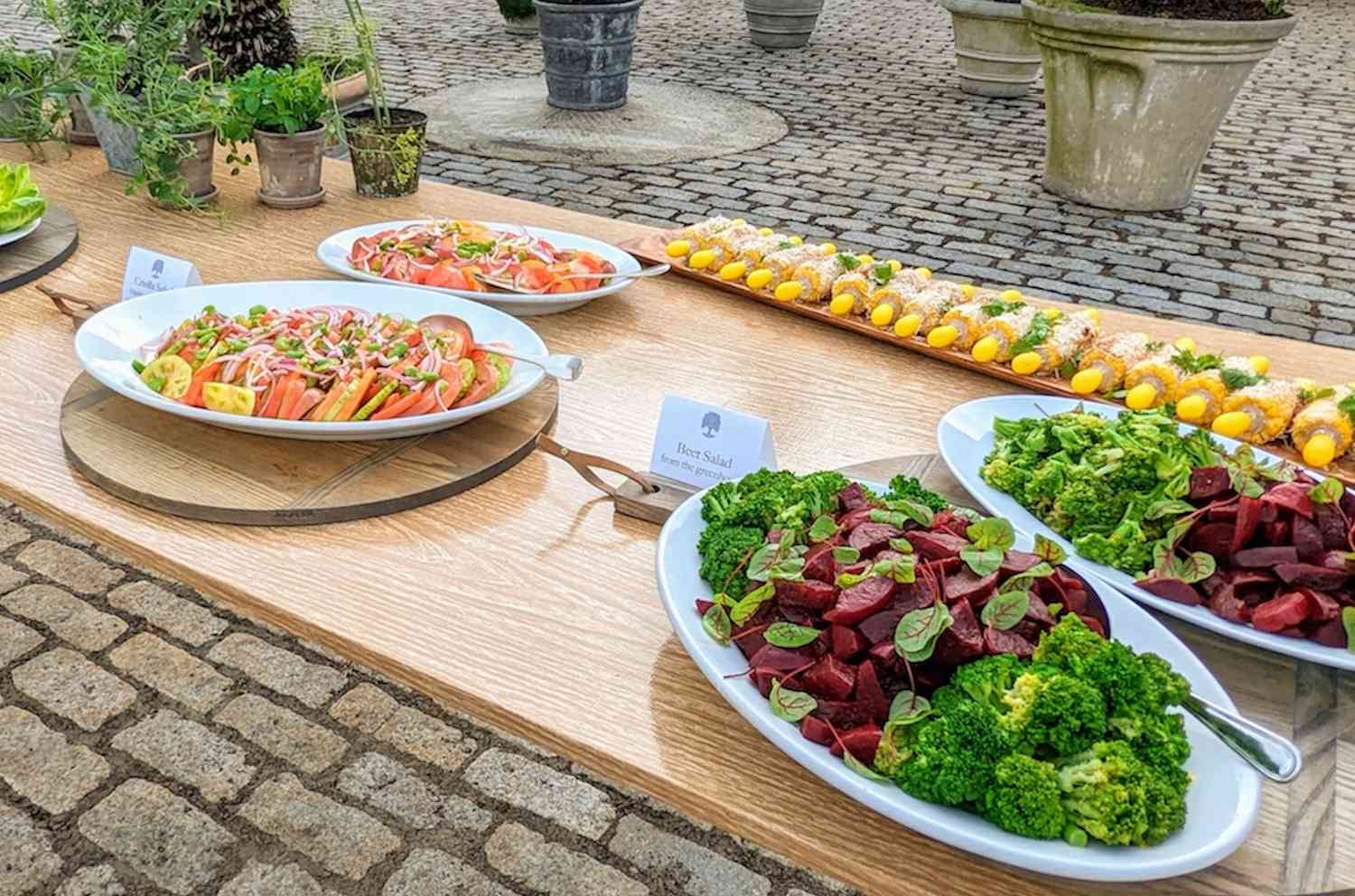Table of salads
