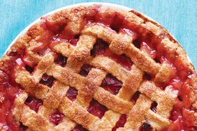 Rhubarb-Strawberry Lattice Pie