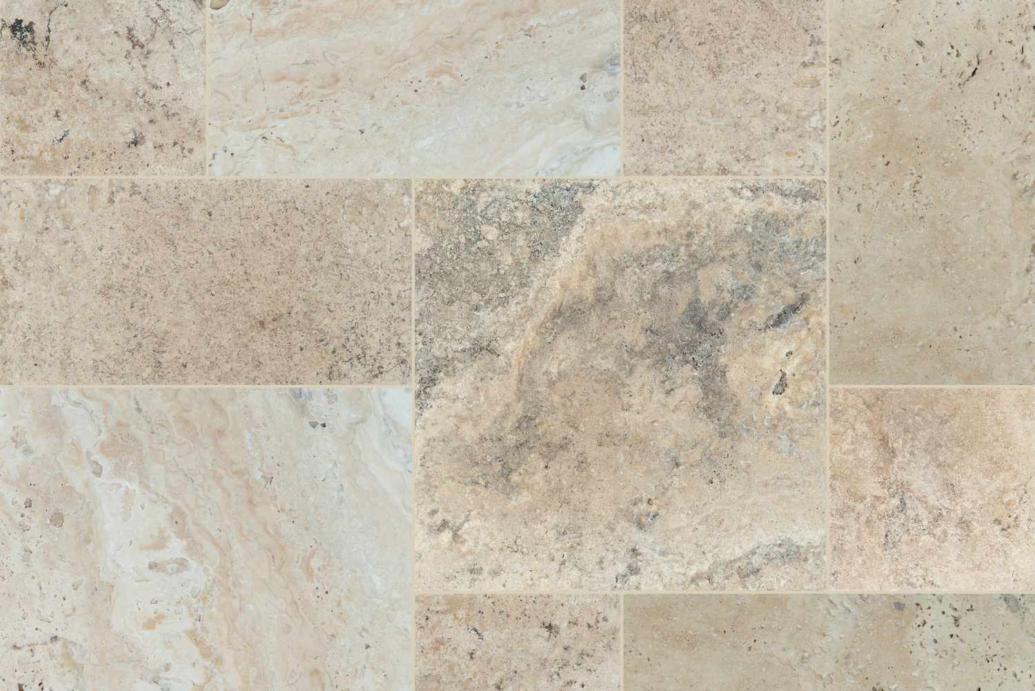 Seamless travertine stone floor tile texture
