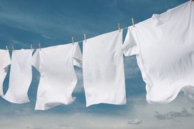 fresh white linens on clothesline