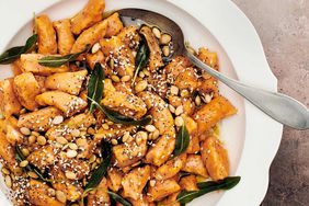 brown butter sweet potato gnocchi with seeds