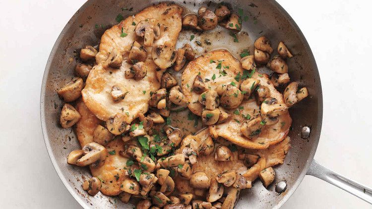 chicken mushrooms pan