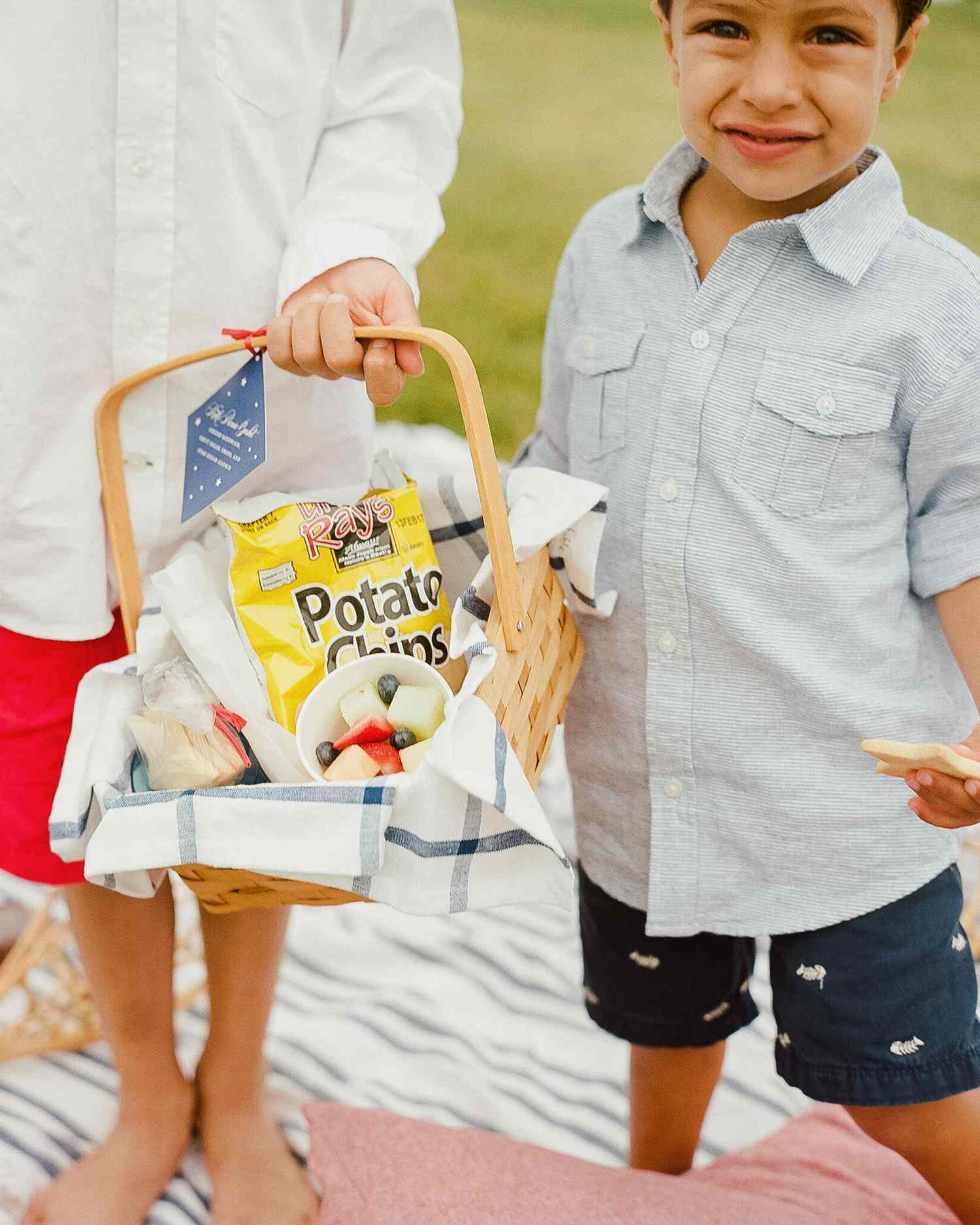 patriotic party picnic basket boy