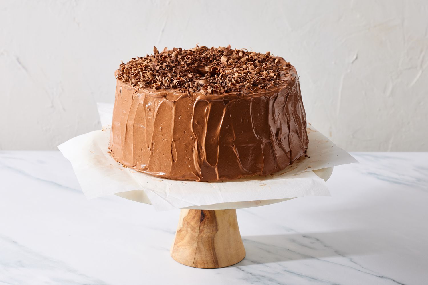 Chocolate Angel Food Cake with Double-Chocolate Frosting 