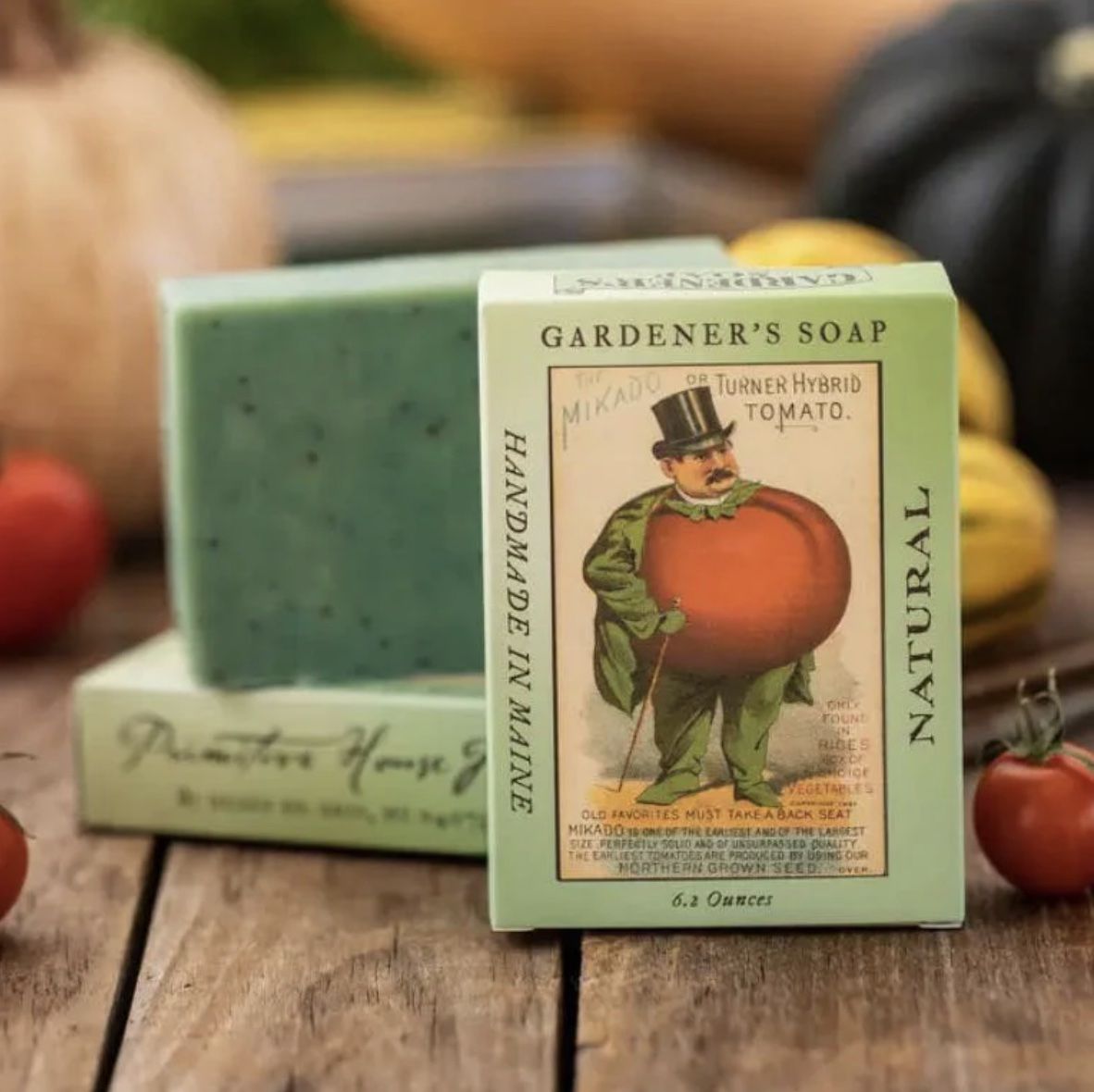 soap with vintage illustration