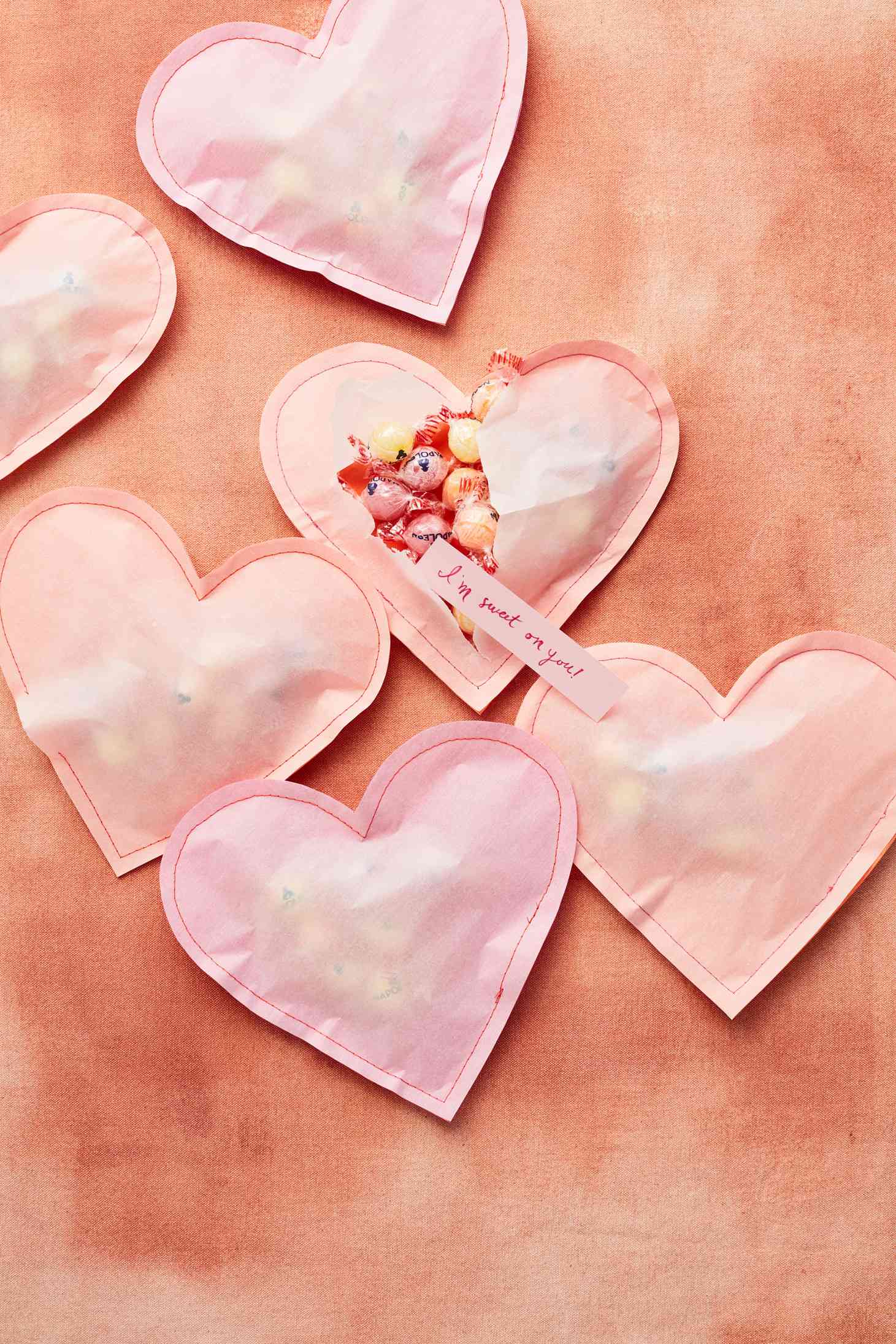 parchment paper heart craft