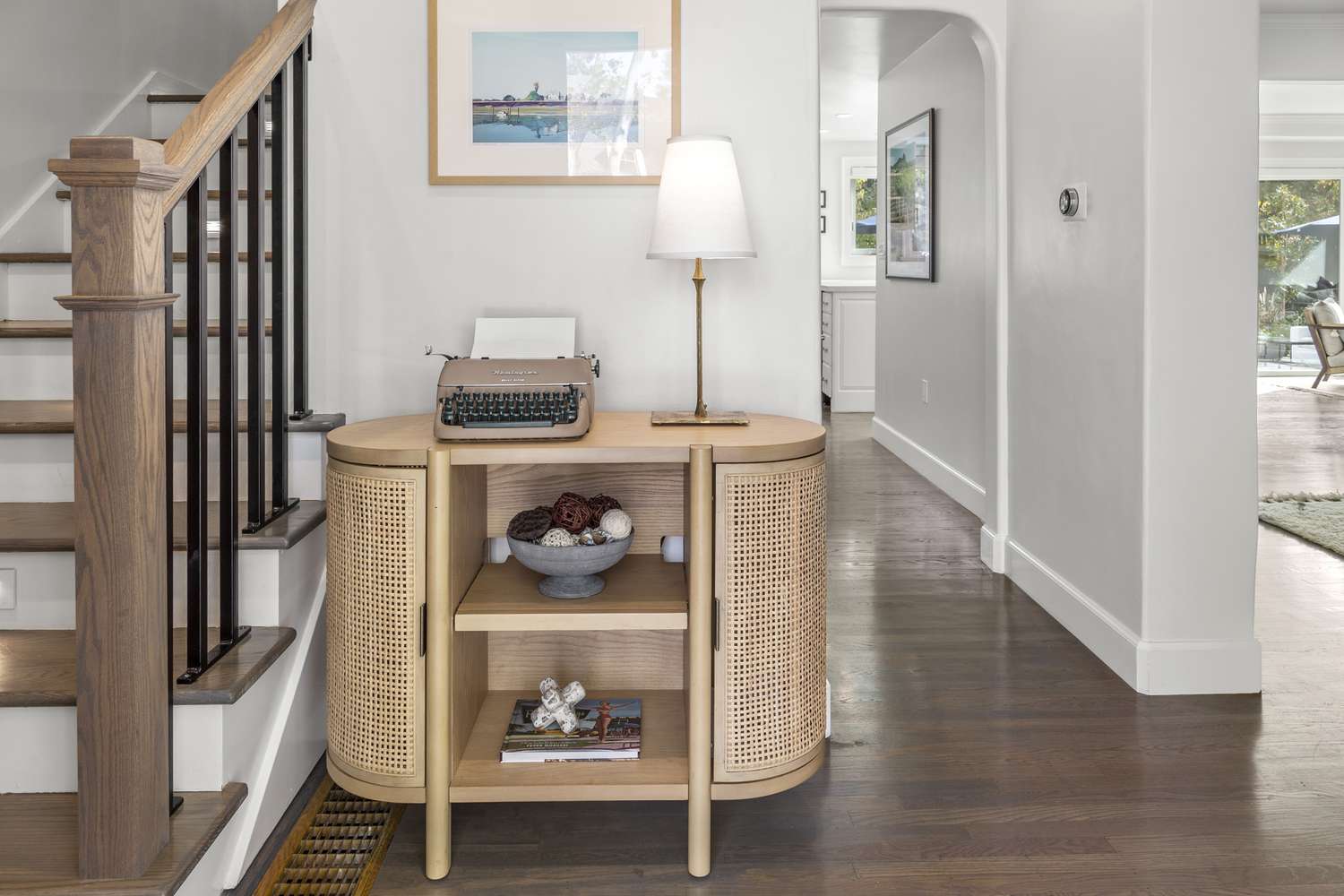 Entryway with storage table 
