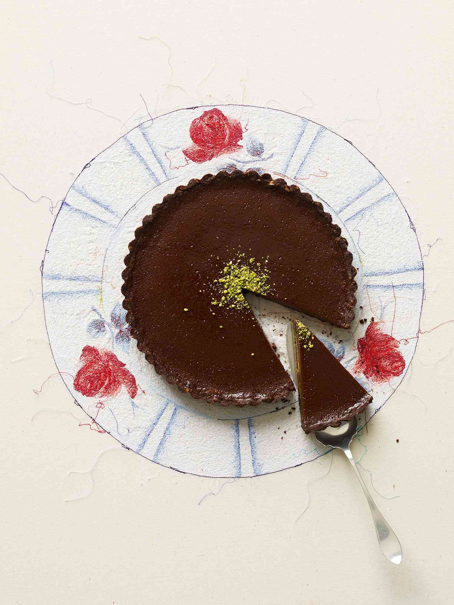 Milk Chocolate-Pistachio Tart