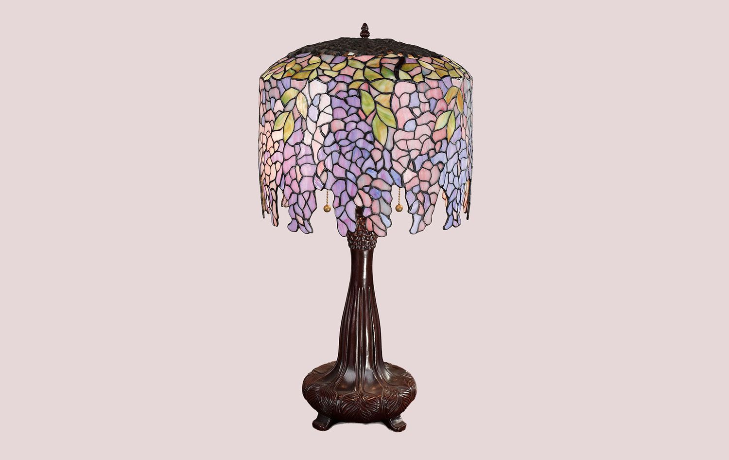 Touch of Class Wisteria Tiffany Style Stained Glass Table Lamp