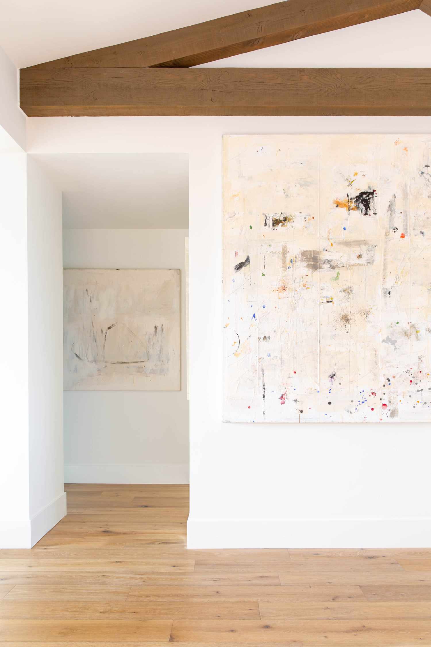 Hallway with painted artwork