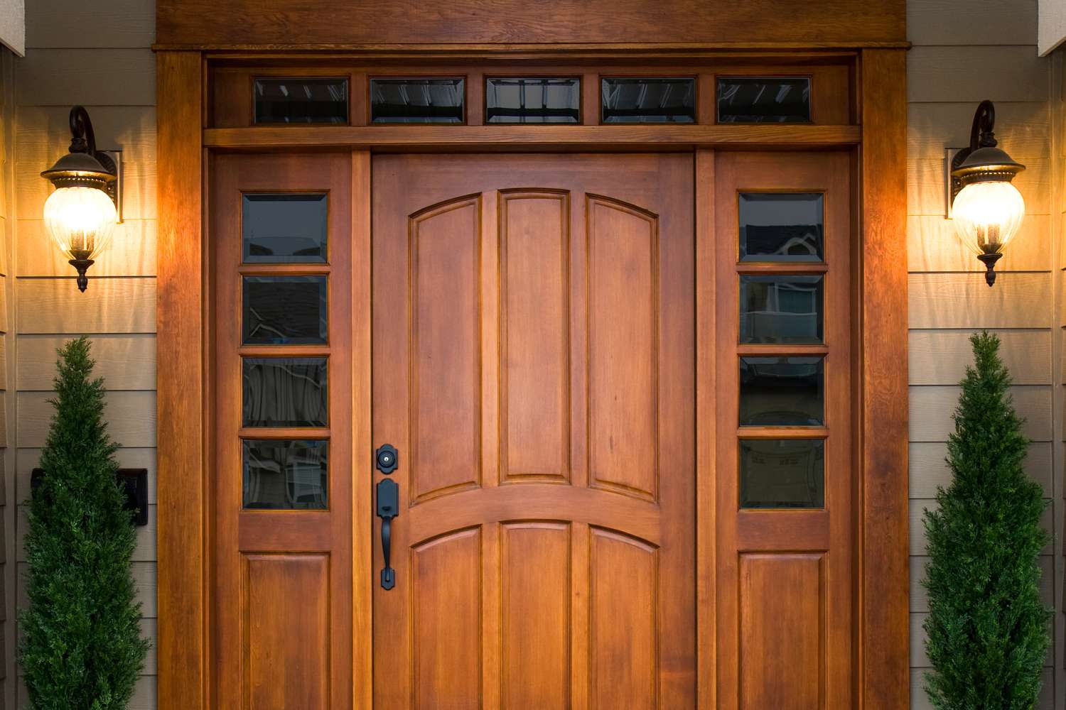 Lights on front porch