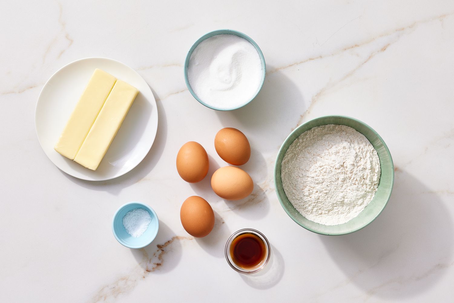 Ingredients for Vanilla Pound Cake
