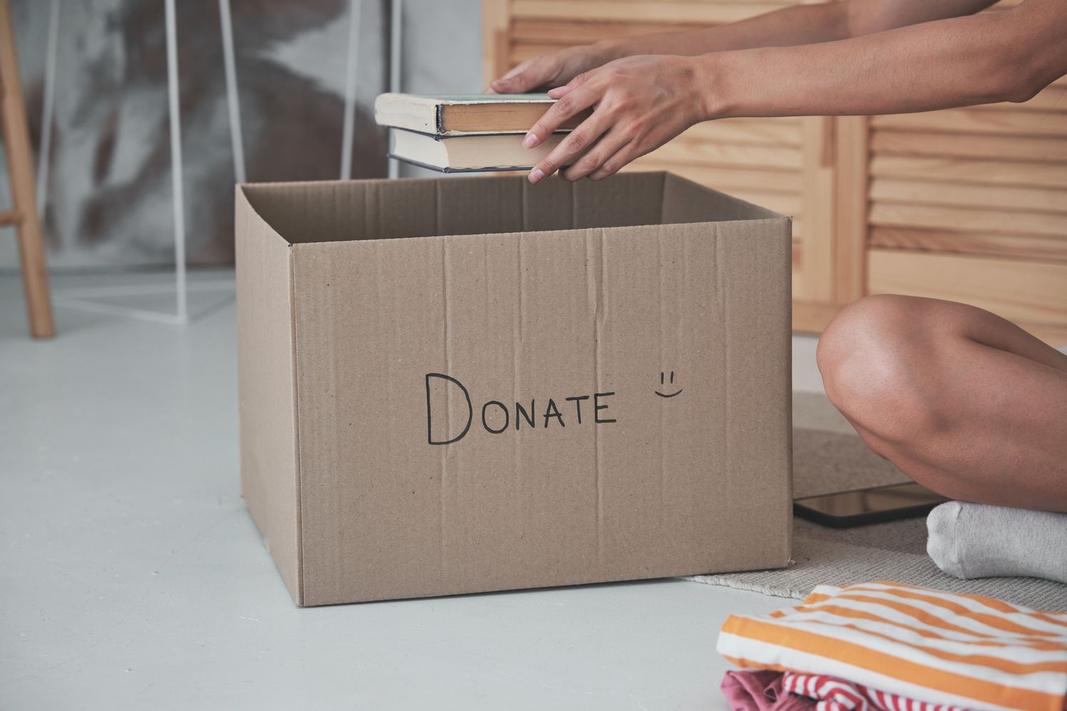decluttering and donating