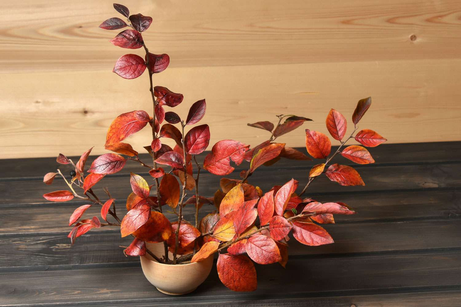 Fall foliage vase
