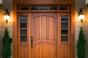 Lights on front porch