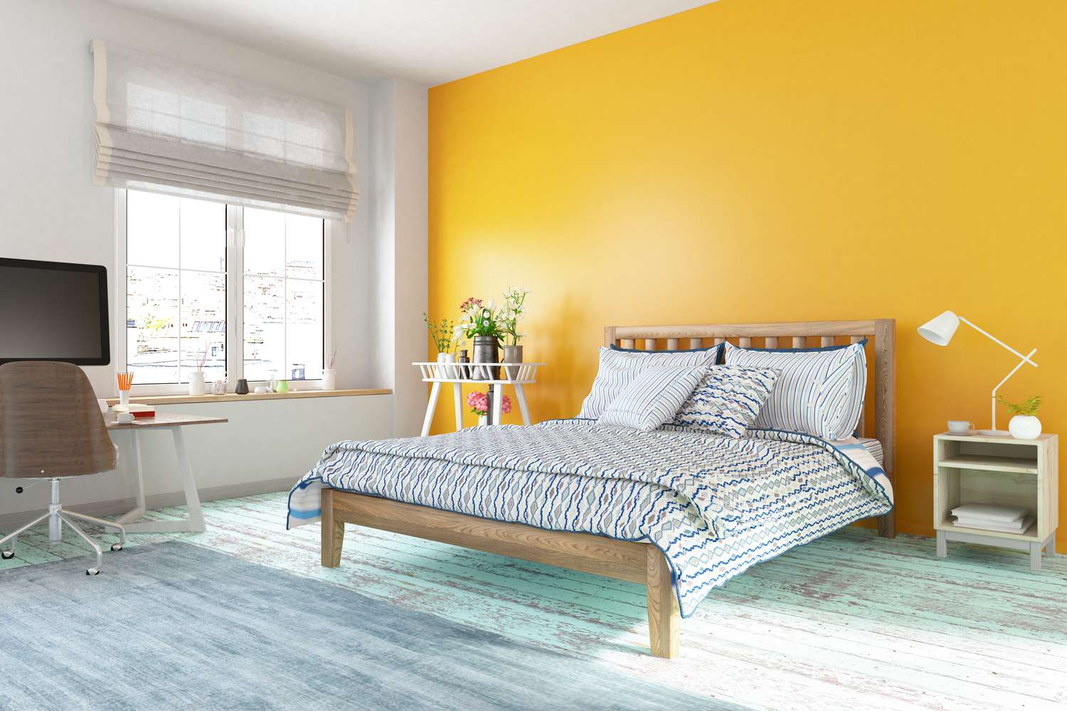 yellow bedroom 