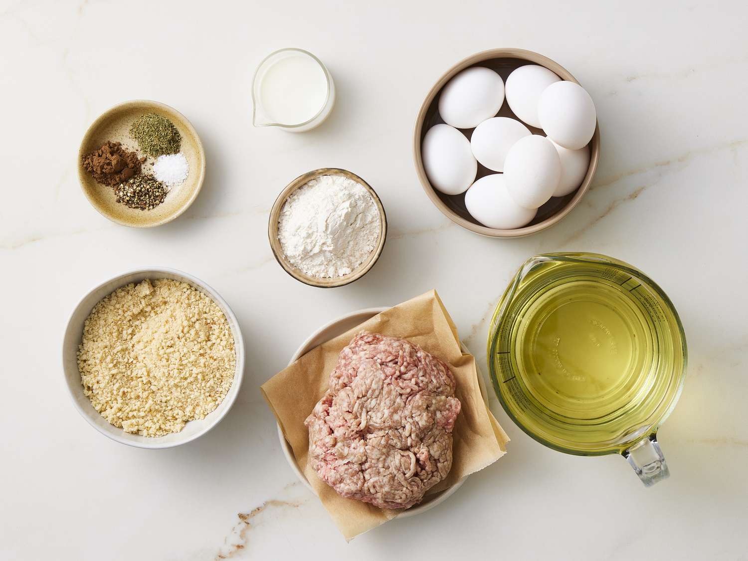 Ingredients for scotch egg