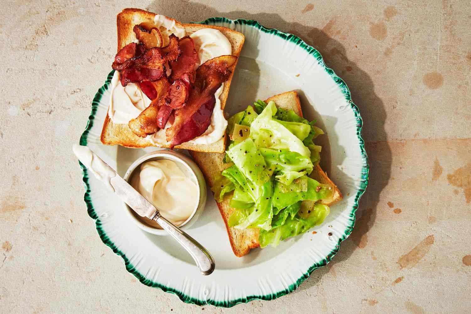 cabbage bacon sandwich