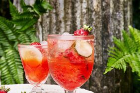 strawberry cucumber gin elderflower spritz