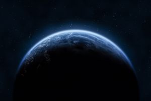 Rendering of a planet 