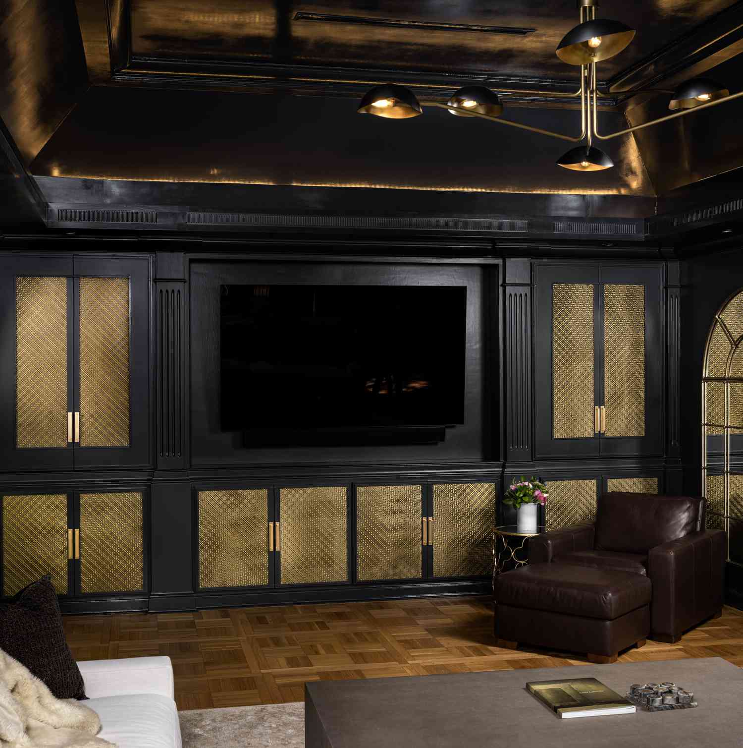 Dark Academic Ornate TV Wall 